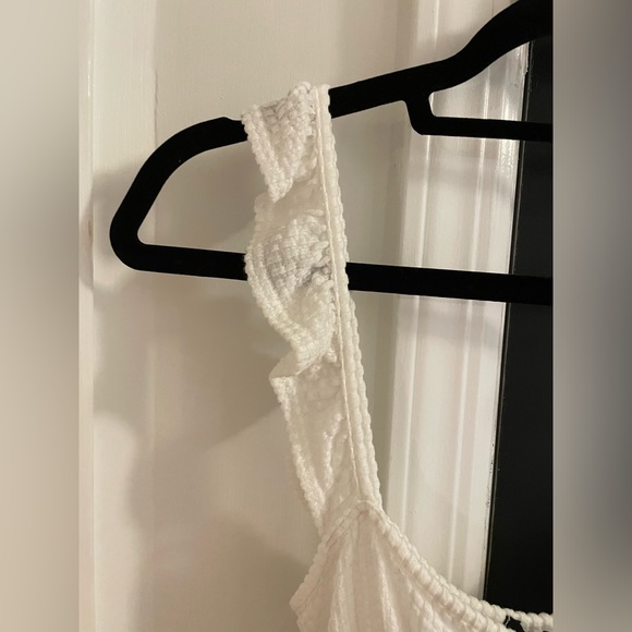 Caution to the Wind - White Ruffle Mini Dress - Picture 4 of 6